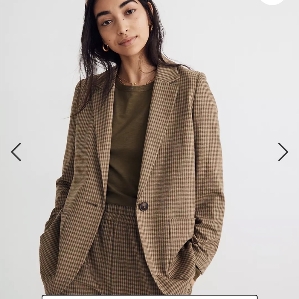 NEW Madewell Larsen Blazer in Houndstooth XS